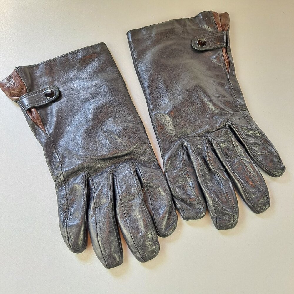 Simply Vera Vera Wang Black Leather Gloves XL